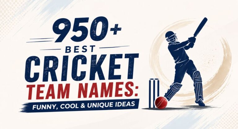 950+ Best Cricket Team Names