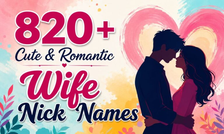 820+ Cute & Romantic Wife Nick Names