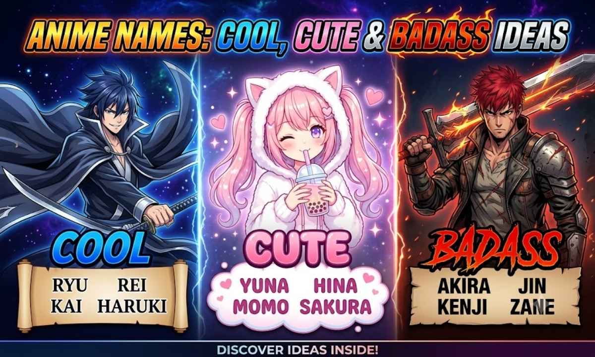 Anime Names Cool, Cute & Badass Anime Name Ideas