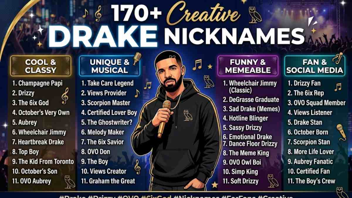 170+ Creative Drake Nicknames – Cool, Unique & Funny Ideas for Fans & Social Media