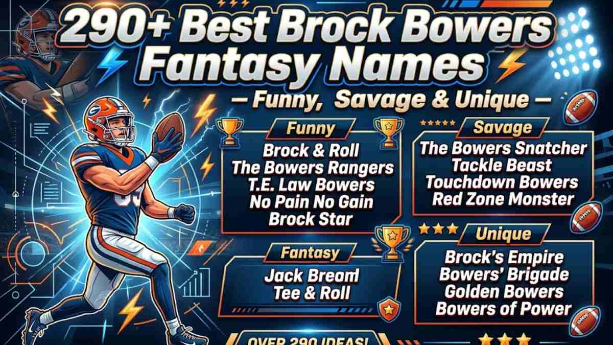 290+ Best Brock Bowers Fantasy Names – Funny, Savage & Unique