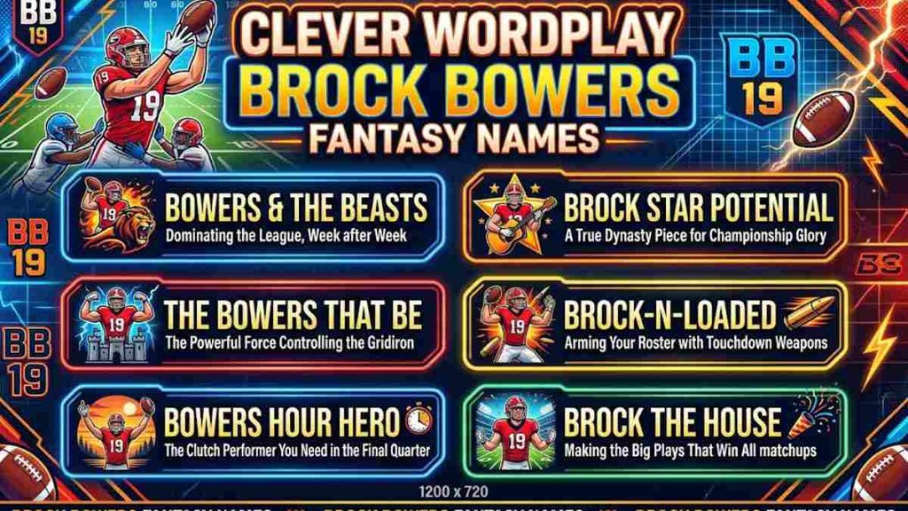 Clever Wordplay Brock Bowers Fantasy Names