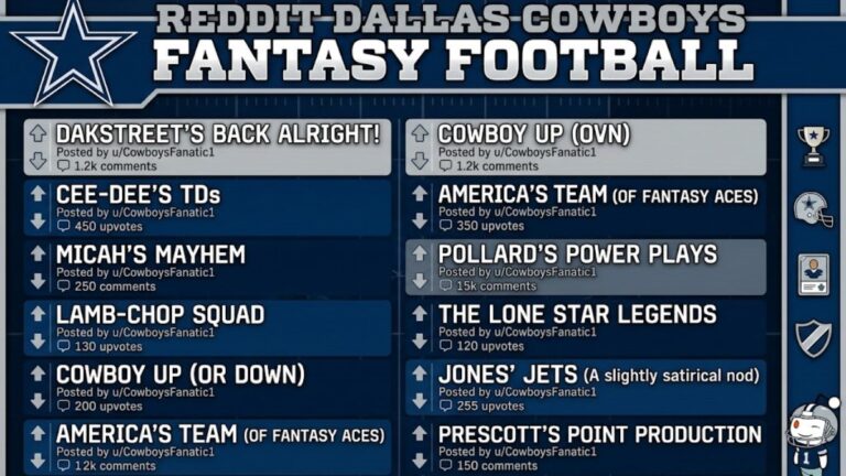Dallas Cowboys Fantasy Football Names