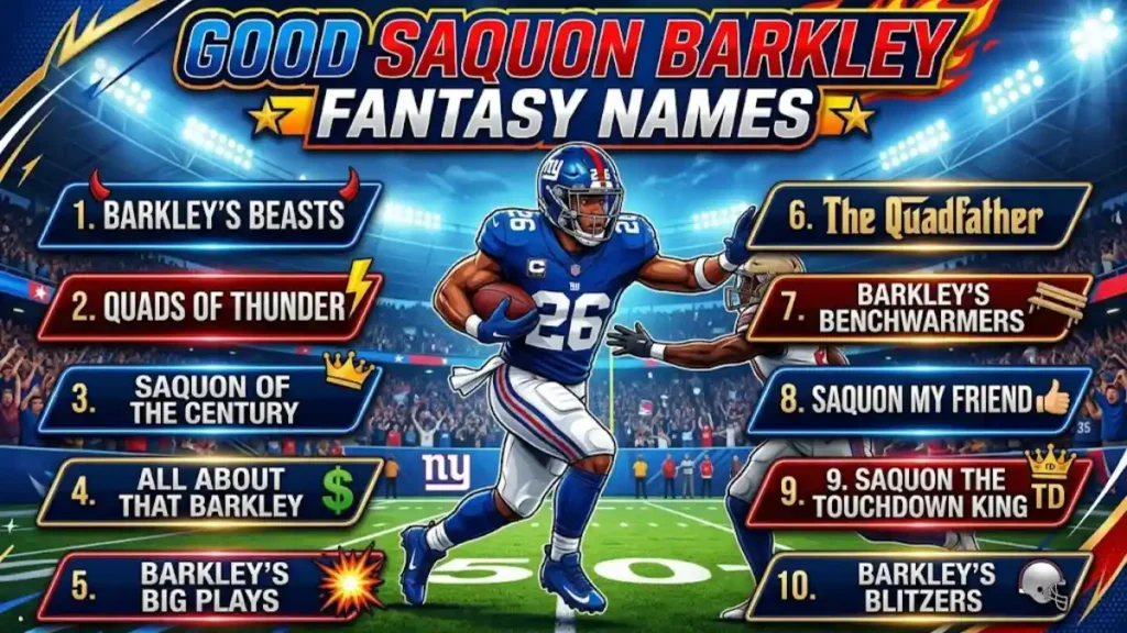 Good Saquon Barkley Fantasy Names
