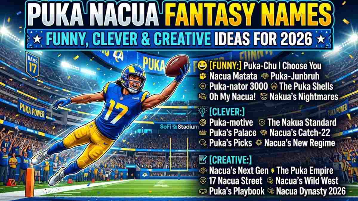 Puka Nacua Fantasy Names: Funny, Clever & Creative Ideas for 2026
