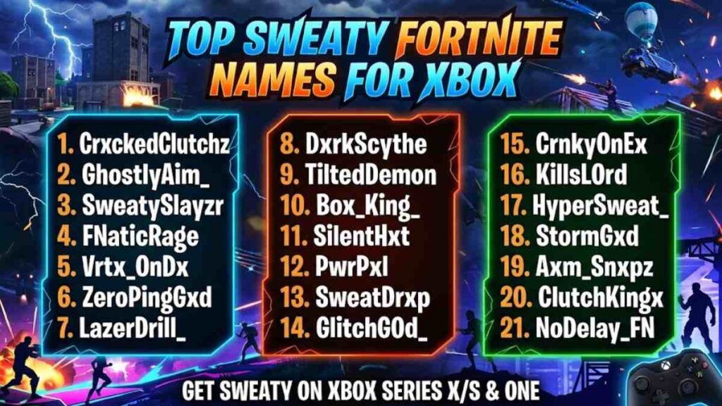 sweaty fortnite names xbox